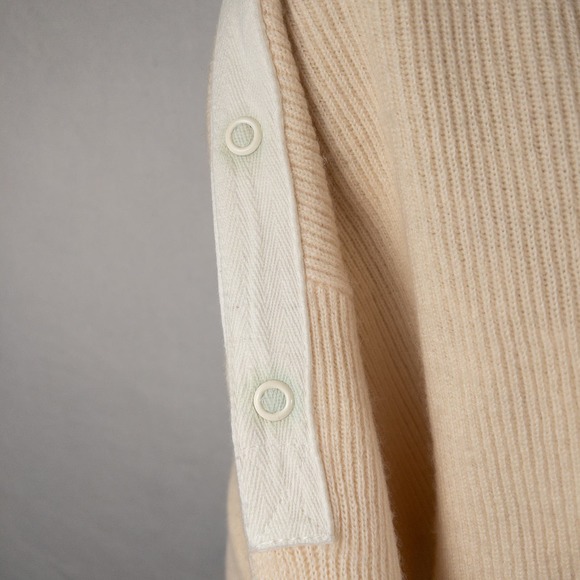 NWT Alexander Wang Merino Wool One-Shoulder Rib-Knit Pullover Sweater Snap XS - Picture 5 of 9